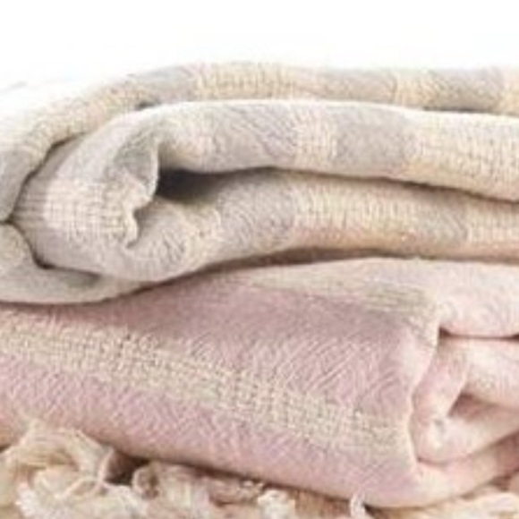 Organic Cotton Loom Weave Spa Bath Towel Gray + Natural Stripe - Picture 5 of 16